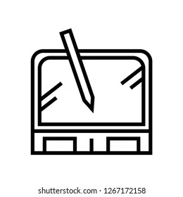 touch pad icon isolated on white background, vector illustration