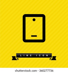 Touch pad isolated minimal single flat linear icon in color. Gadget line vector icon for websites and mobile minimalistic flat design. 