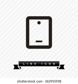 Touch pad isolated minimal single flat linear icon. Gadget line vector icon for websites and applications minimalistic flat design.