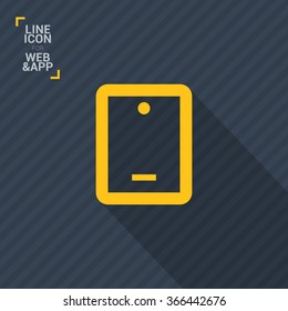 Touch pad isolated minimal single flat linear icon. Gadget line vector icon for websites and applications minimalistic flat design.