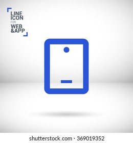 Touch pad isolated minimal single flat linear icon. Gadget line vector icon for websites and applications minimalistic flat design.
