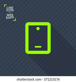 Touch pad isolated minimal single flat linear icon. Gadget line vector icon for websites and applications minimalistic flat design.