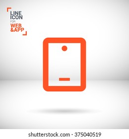 Touch pad isolated minimal single flat linear icon. Gadget line vector icon for websites and applications minimalistic flat design.
