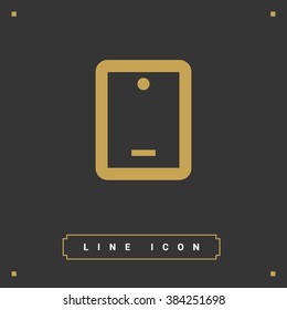 Touch pad isolated minimal single flat linear icon. Gadget line vector icon for websites and applications minimalistic flat design.