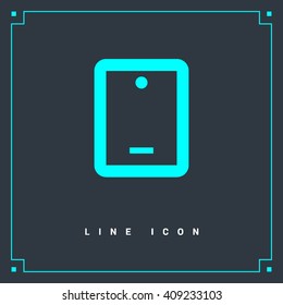 Touch pad isolated minimal single flat linear icon. Gadget line vector icon for websites and applications minimalistic flat design.