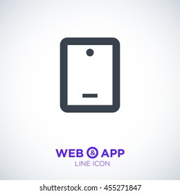Touch pad isolated minimal single flat linear icon. Gadget line vector icon for websites and applications minimalistic flat design.
