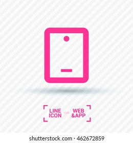 Touch pad isolated minimal single flat linear icon. Gadget line vector icon for websites and applications minimalistic flat design.