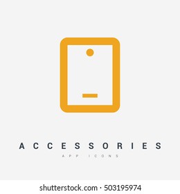 Touch pad isolated minimal single flat linear icon. Gadget line vector icon for websites and applications minimalistic flat design.