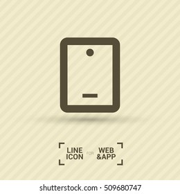 Touch pad isolated minimal single flat linear icon. Gadget line vector icon for websites and applications minimalistic flat design.