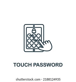 Icono de contraseña. Icono monocromo sencillo de Criptodivisa para plantillas, diseño web e infografías