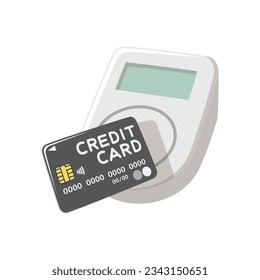 Touch payment. Cashless payment. Credit card.  Vector illustration.