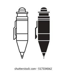 touch pencil black & white-vector drawing