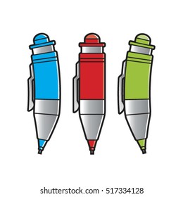 touch pencil color variations-vector drawing
