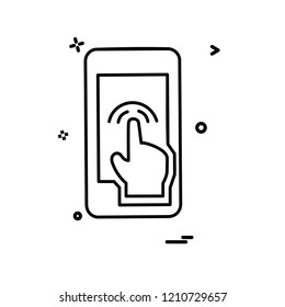 Touch Phone icon design vector 
