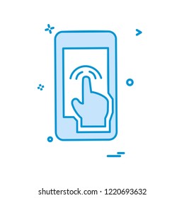 Touch Phone icon design vector 
