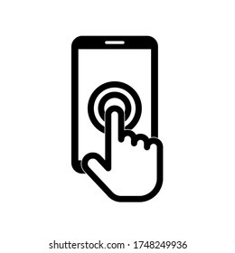 Touch Phone Icon Symbol Vector On Stock Vector (Royalty Free ...