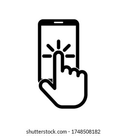 Touch Phone Icon Symbol Vector On Stock Vector (Royalty Free ...