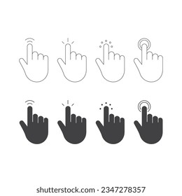 Touch Pointer Icon Set Vector Design.