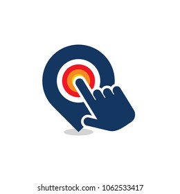 Touch Position Logo Icon Design