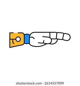 touch robot hand gesture line icon vector. touch robot hand gesture sign. isolated symbol illustration
