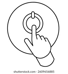 touch screen button isolated on a white background