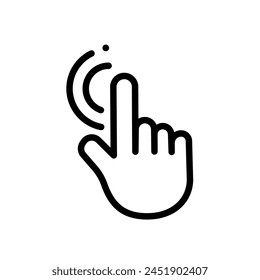 Touch screen finger hand press push icon vector	
