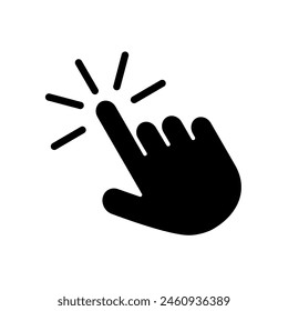 touch screen finger hand press push icon vector	