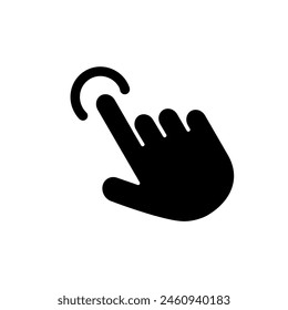 Pantalla táctil dedo de la mano presione el Vector del icono	