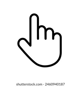 Pantalla táctil dedo de la mano presione el Vector del icono	