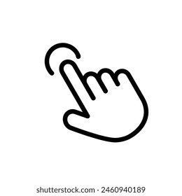 Touch screen finger hand press push icon vector	