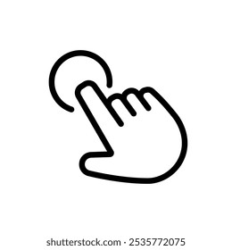 Touch screen finger hand press push icon vector