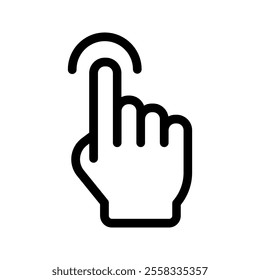 Touch screen finger hand press push icon