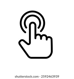  Touch screen finger hand press push icon vector