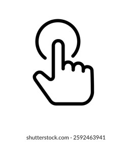  Touch screen finger hand press push icon vector