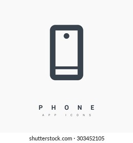a touch screen gadget smart phone line vector icon for web and app mobile minimalistic flat design