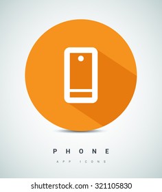 a touch screen gadget smart phone line vector icon for web and app mobile minimalistic flat design