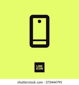 a touch screen gadget smart phone line vector icon for web and app mobile minimalistic flat design