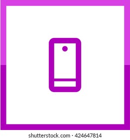 a touch screen gadget smart phone line vector icon for web and app mobile minimalistic flat design