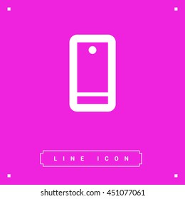 a touch screen gadget smart phone line vector icon for web and app mobile minimalistic flat design
