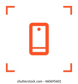 a touch screen gadget smart phone line vector icon for web and app mobile minimalistic flat design