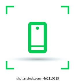 a touch screen gadget smart phone line vector icon for web and app mobile minimalistic flat design