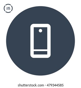 a touch screen gadget smart phone line vector icon for web and app mobile minimalistic flat design