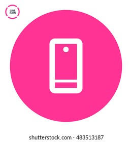 a touch screen gadget smart phone line vector icon for web and app mobile minimalistic flat design