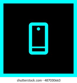 a touch screen gadget smart phone line vector icon for web and app mobile minimalistic flat design