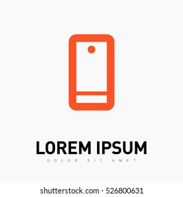 a touch screen gadget smart phone line vector icon for web and app mobile minimalistic flat design