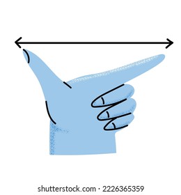 Ilustración del icono de gestos de pantalla táctil. Pulsar con la mano, con el dedo multitáctil, puntero del cursor y más. Elementos de diseño de presentación de interfaz de aplicación aislados en segundo plano