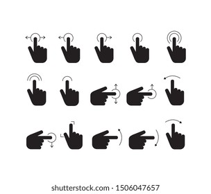 touch screen gesture icon vector design element logo template