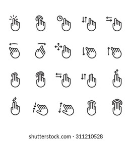 Touch Screen Gesture Icons