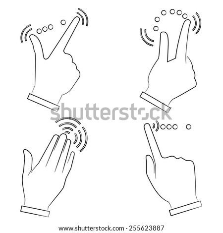 touch screen gesture, interface, sketch line