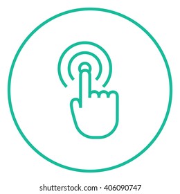 Touch screen gesture line icon.